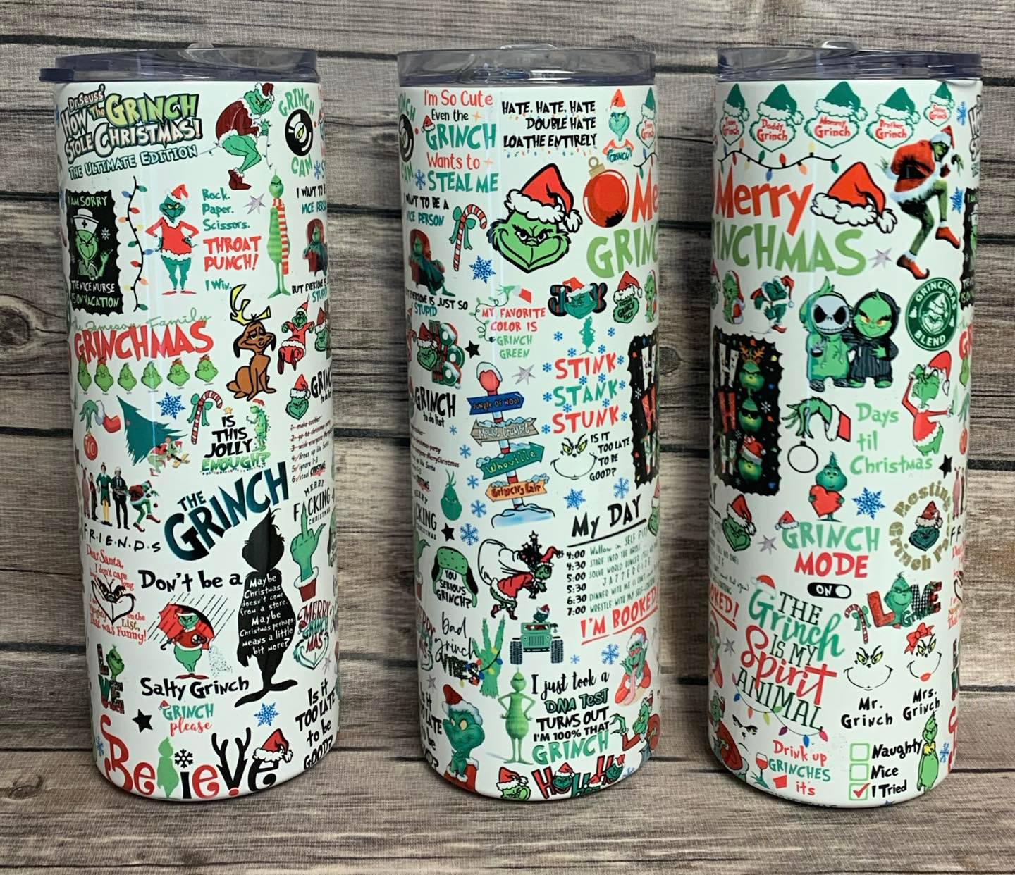 20oz Insulated Tumbler - Christmas Grinch