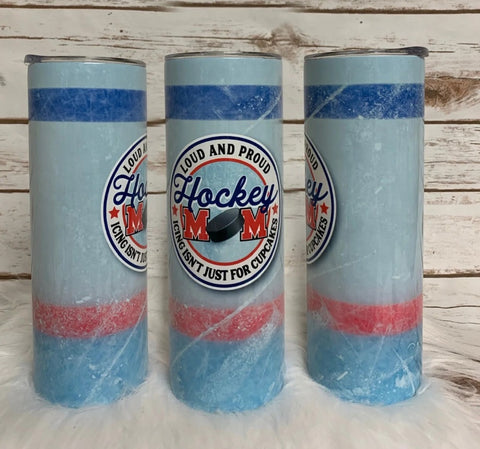20oz Insulated Tumbler - Hockey Mom Loud and Proud