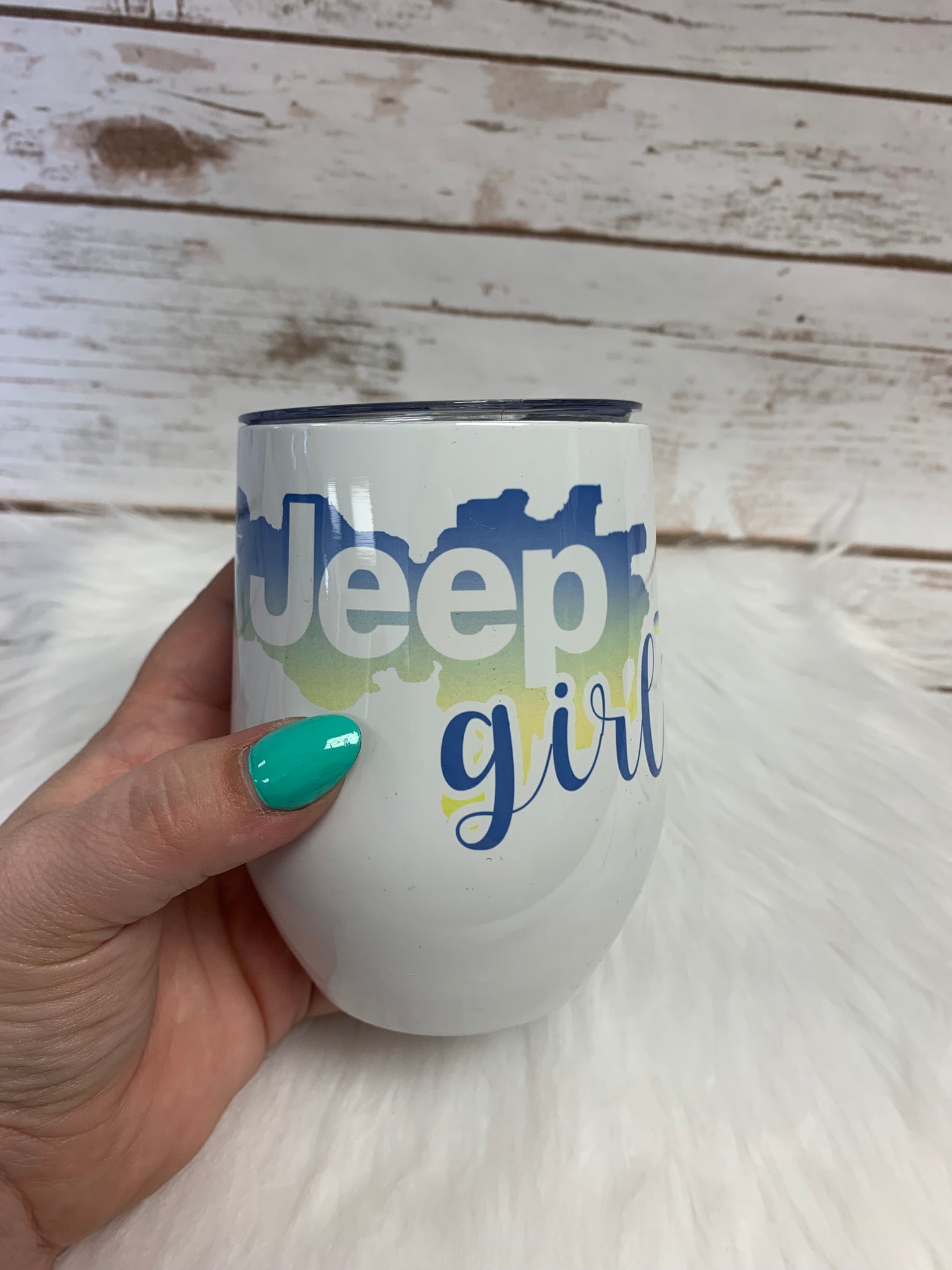 Insulated Wine Glass Tumbler - Jeep Girl