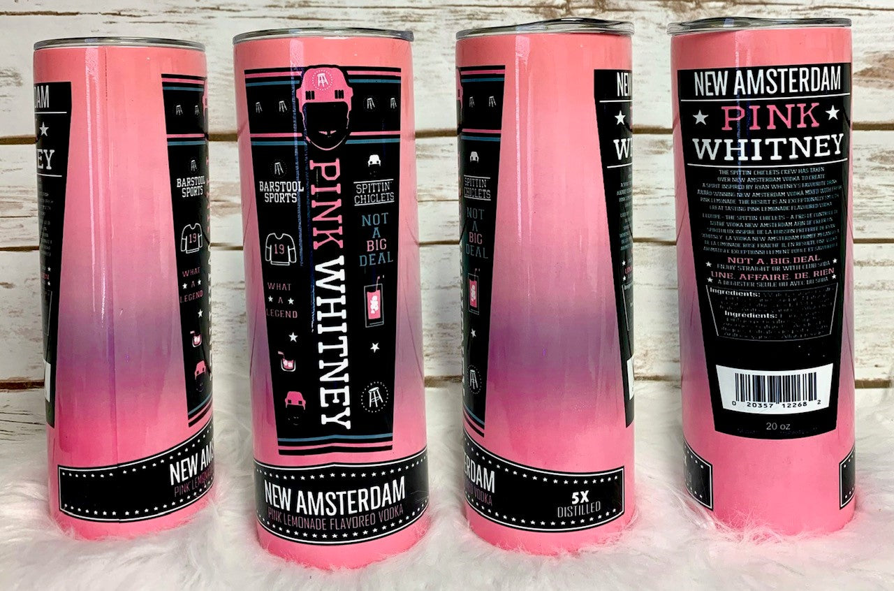 20oz Insulated Tumbler - Pink Whit