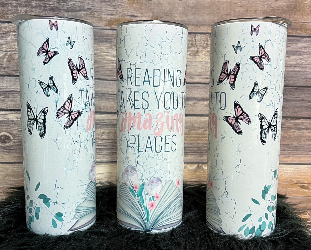 20oz Insulated Tumbler - Reading takes you to amazing places