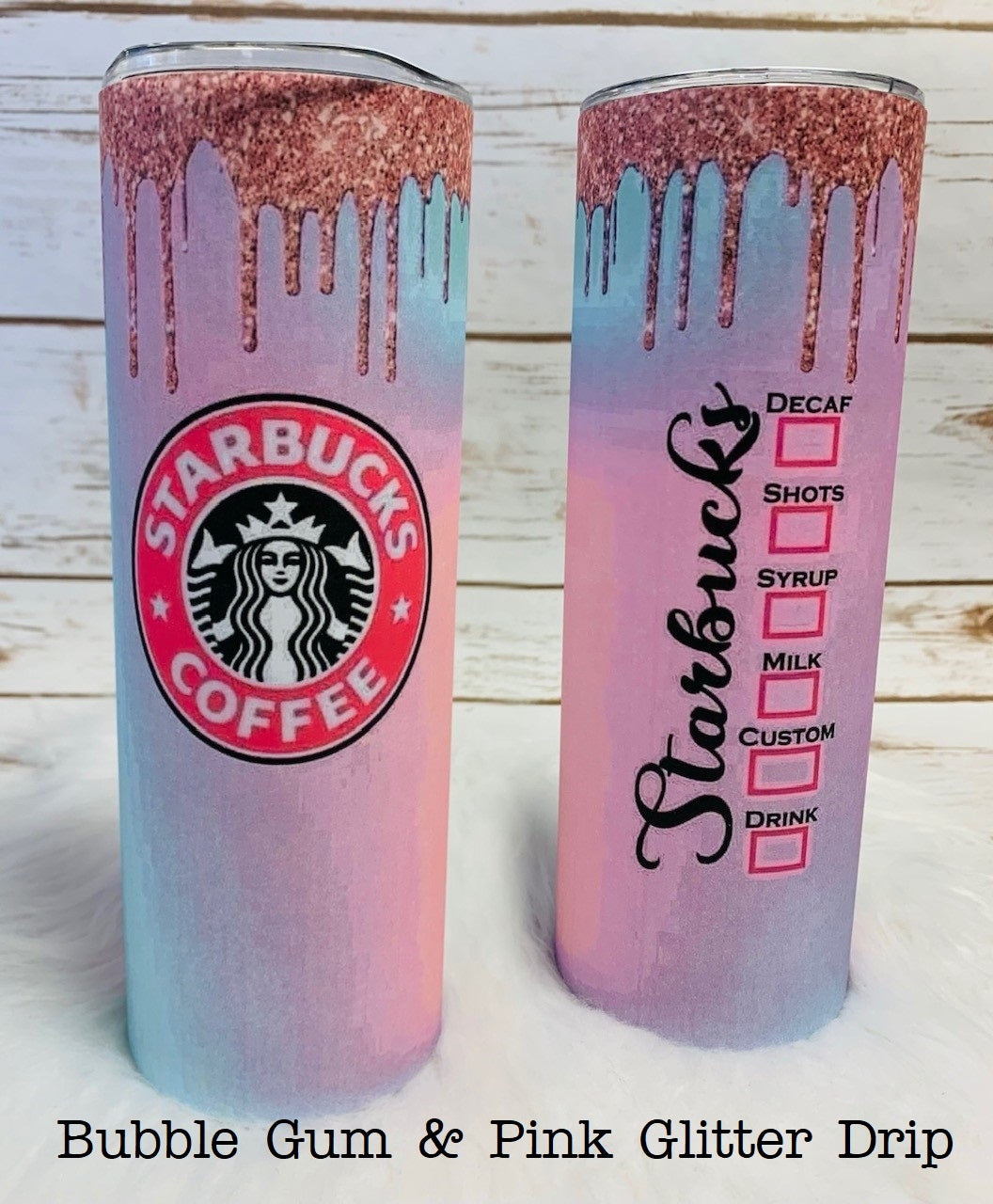 20oz Insulated Tumbler - StarBuck - Glitter Drip