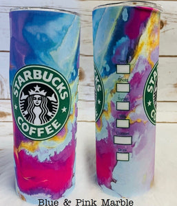 20oz Insulated Tumbler - StarBuck - Rainbow Marble