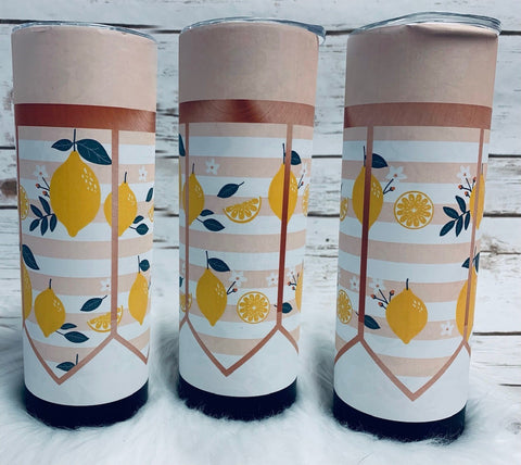 20oz Insulated Tumbler - Teacher Pencil - Lemons